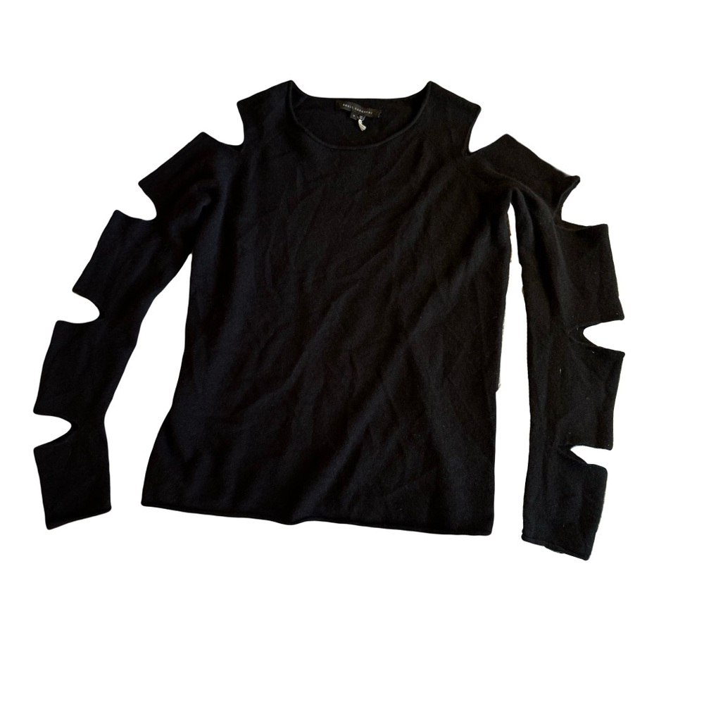 Skull Cashmere Cut-Out Sweater‎ Goth Punk Black Size S